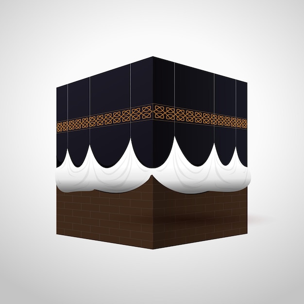 Kaaba. Vector de la Meca islámica de los musulmanes Hajj.