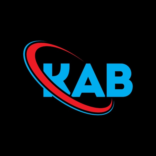 KAB logotipo KAB letra KAB letra diseño de logotipo Iniciales KAB Logotipo vinculado con círculo y mayúscula monograma Logotipo KAB tipografía para negocios de tecnología y marca inmobiliaria