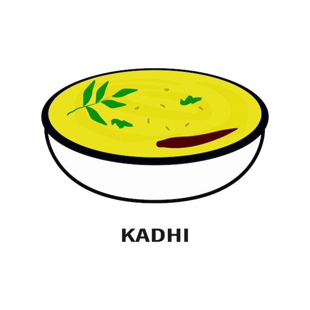 Kadhi comida vector tradicional