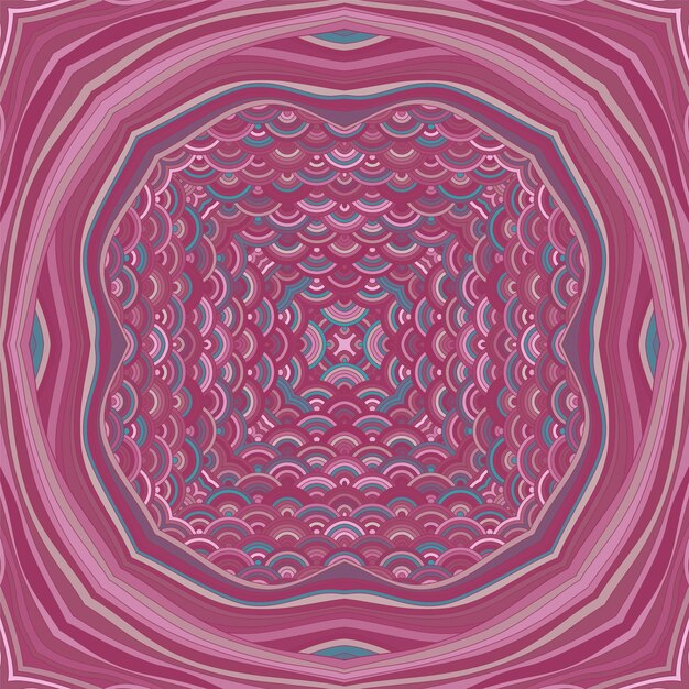 Kaleidoscope magic vector adorno sin costura Creative patchwork sample decoupage servilleta print
