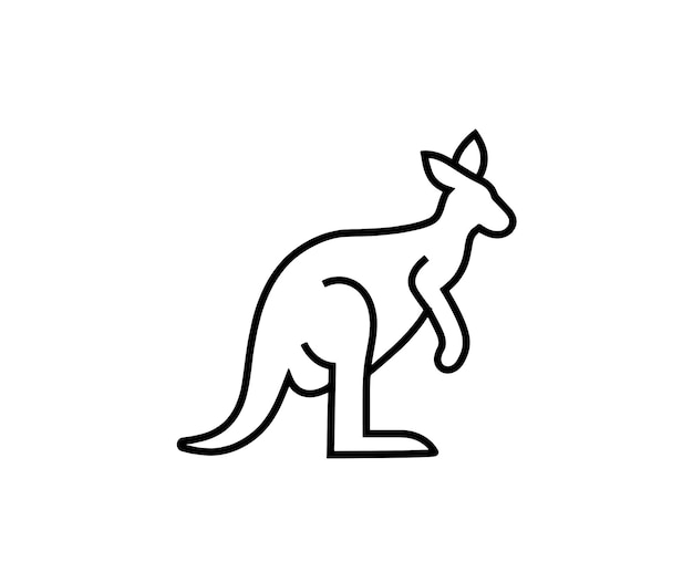 Kangaroo Editable Stroke Single Line Icon Design Pixel Perfect Vector Icon Iconos perfectos para el móvil