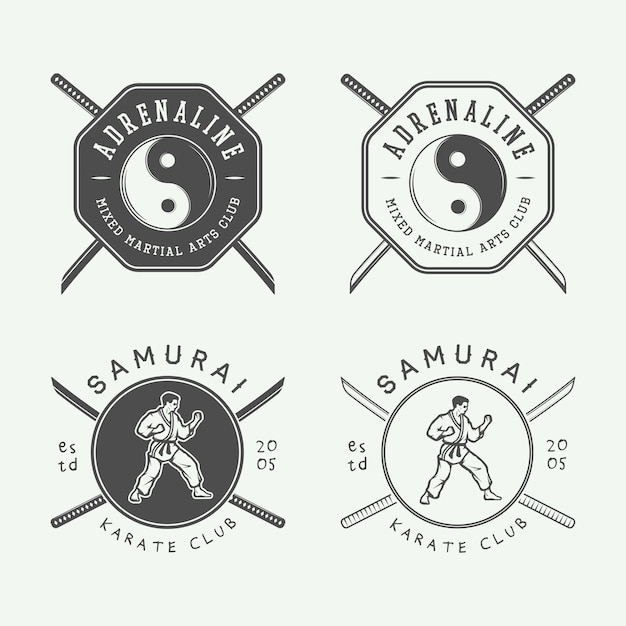 Karate o logotipo de artes marciales.