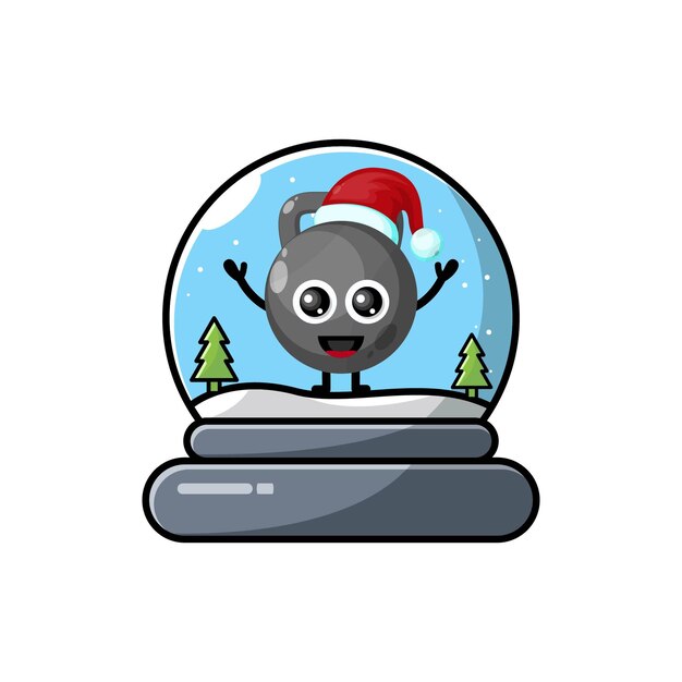 Kate ball dome navidad lindo personaje logo