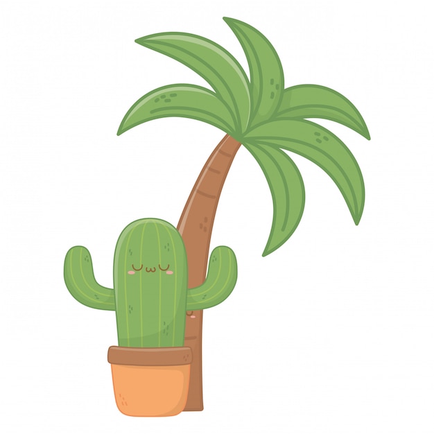 Kawaii de dibujos animados de cactus