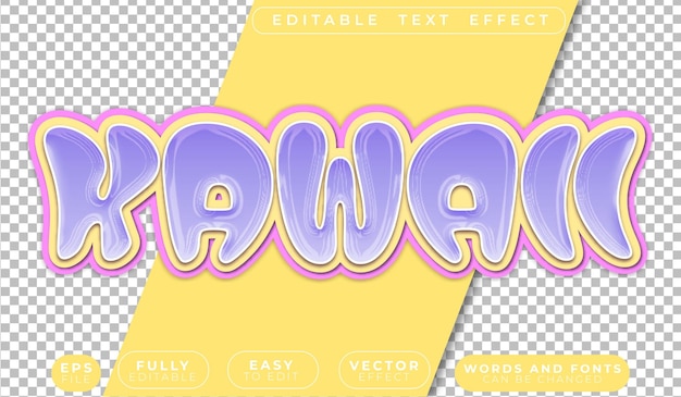 Kawaii Japón Anime Idol Cute Pink Pastel Completamente editable el archivo de texto vectorial