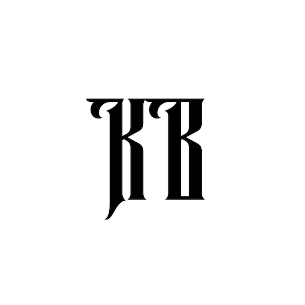 KB monograma logotipo diseño carta texto nombre símbolo monocromo logotipo alfabeto carácter simple logotipo