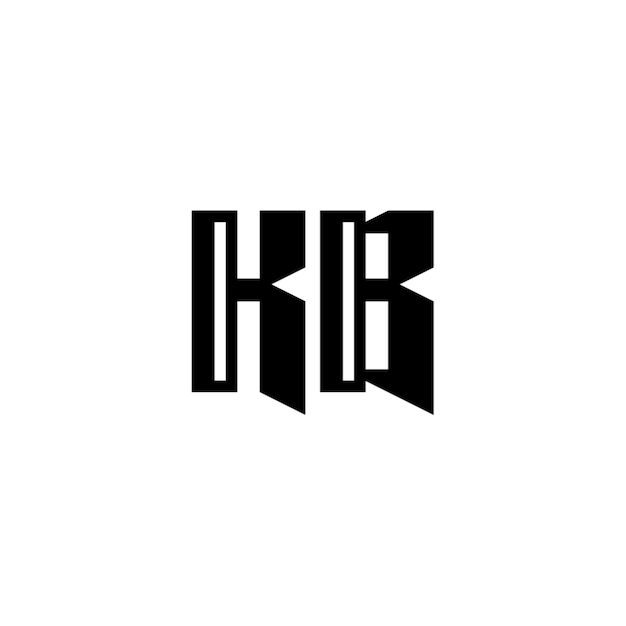 KB monograma logotipo diseño carta texto nombre símbolo monocromo logotipo alfabeto carácter simple logotipo