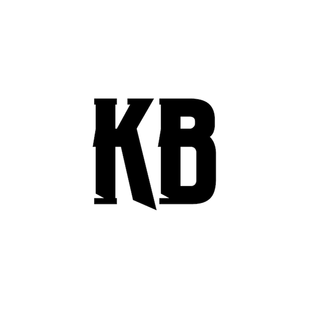 KB monograma logotipo diseño carta texto nombre símbolo monocromo logotipo alfabeto carácter simple logotipo