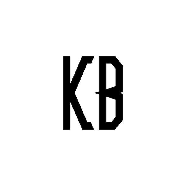 KB monograma logotipo diseño carta texto nombre símbolo monocromo logotipo alfabeto carácter simple logotipo