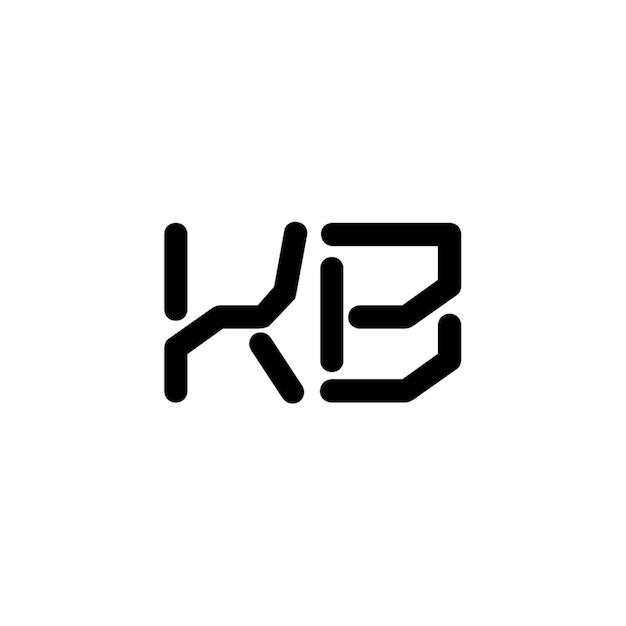 KB monograma logotipo diseño carta texto nombre símbolo monocromo logotipo alfabeto carácter simple logotipo