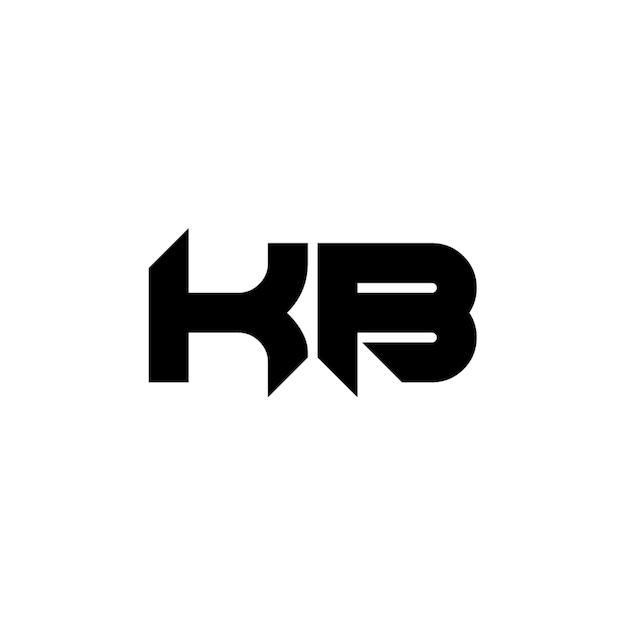 KB monograma logotipo diseño carta texto nombre símbolo monocromo logotipo alfabeto carácter simple logotipo