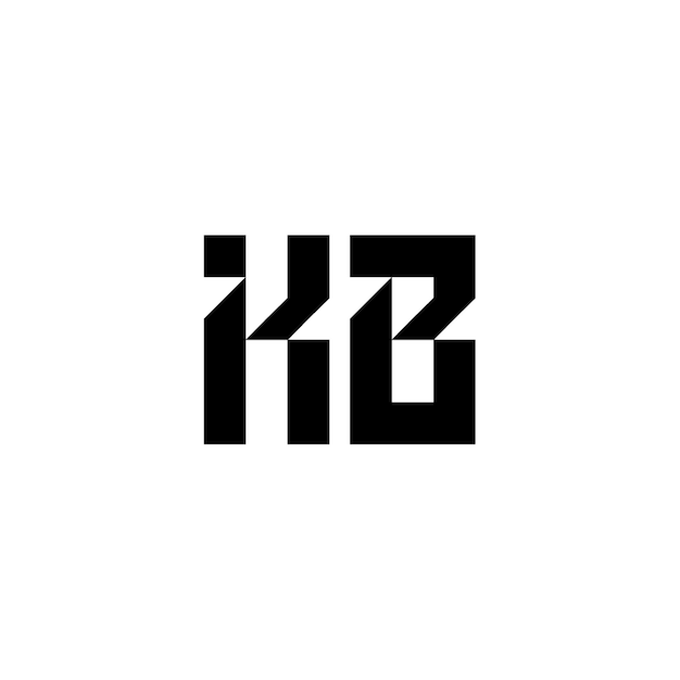 KB monograma logotipo diseño carta texto nombre símbolo monocromo logotipo alfabeto carácter simple logotipo