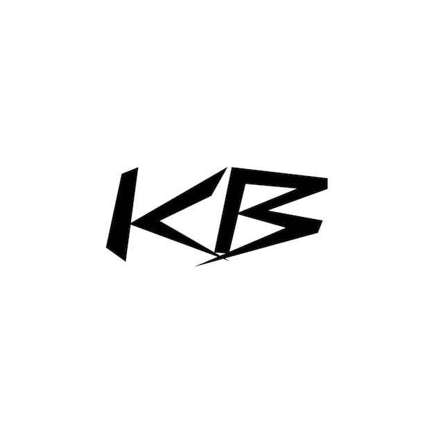 KB monograma logotipo diseño carta texto nombre símbolo monocromo logotipo alfabeto carácter simple logotipo