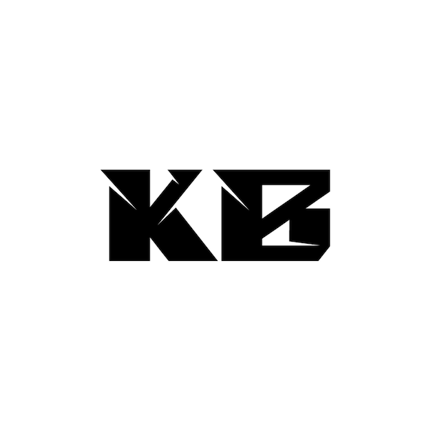 KB monograma logotipo diseño carta texto nombre símbolo monocromo logotipo alfabeto carácter simple logotipo