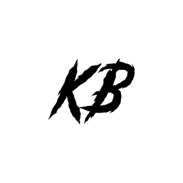 KB monograma logotipo diseño carta texto nombre símbolo monocromo logotipo alfabeto carácter simple logotipo