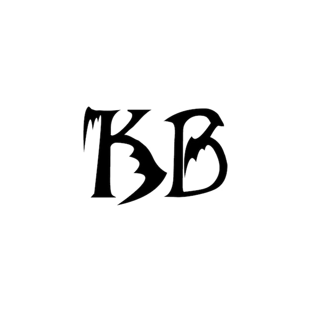 KB monograma logotipo diseño carta texto nombre símbolo monocromo logotipo alfabeto carácter simple logotipo