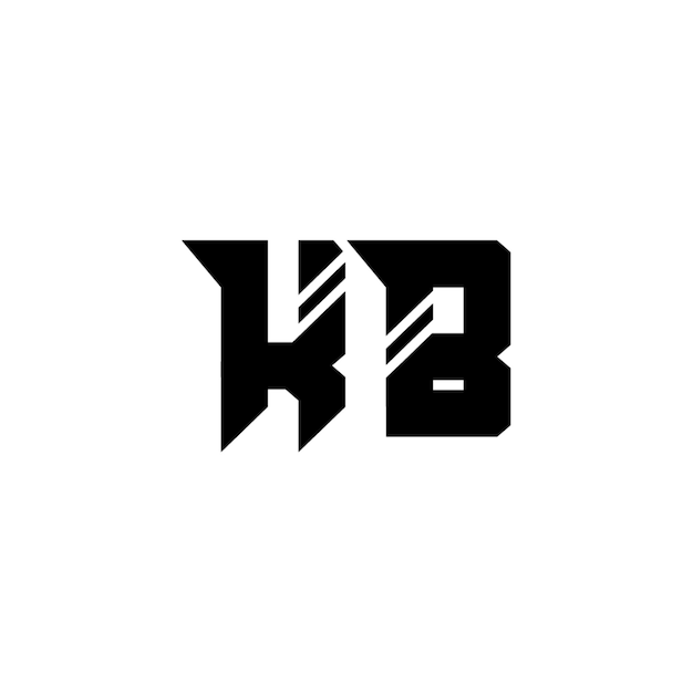 KB monograma logotipo diseño carta texto nombre símbolo monocromo logotipo alfabeto carácter simple logotipo