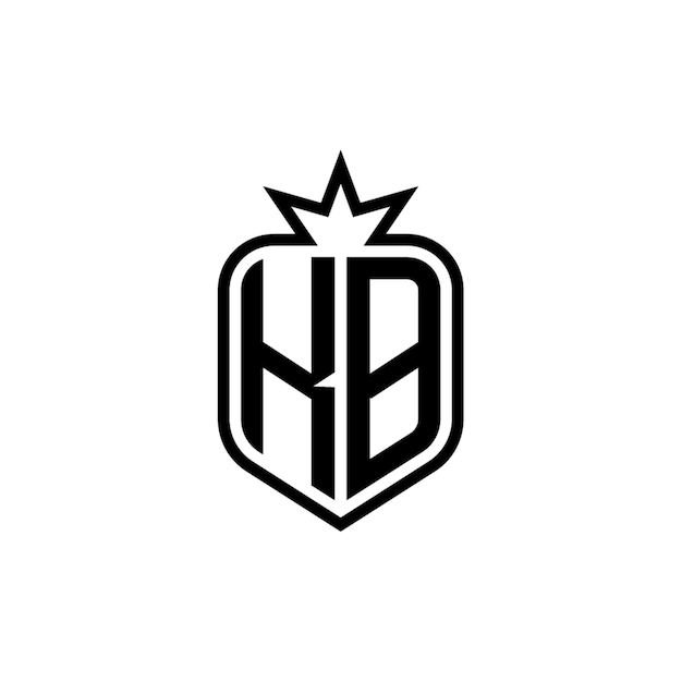 KB monograma logotipo diseño carta texto nombre símbolo monocromo logotipo alfabeto carácter simple logotipo