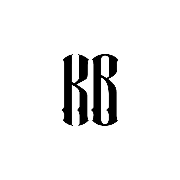 KB monograma logotipo diseño carta texto nombre símbolo monocromo logotipo alfabeto carácter simple logotipo