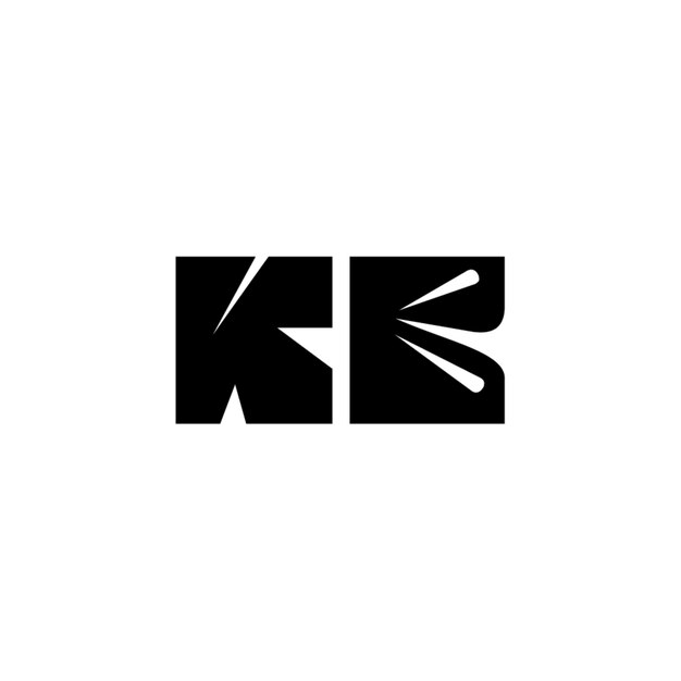 KB monograma logotipo diseño carta texto nombre símbolo monocromo logotipo alfabeto carácter simple logotipo
