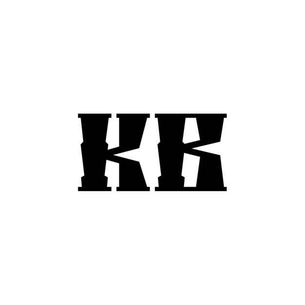 KB monograma logotipo diseño carta texto nombre símbolo monocromo logotipo alfabeto carácter simple logotipo