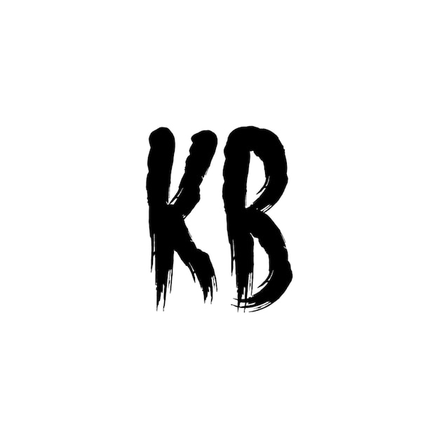 KB monograma logotipo diseño carta texto nombre símbolo monocromo logotipo alfabeto carácter simple logotipo