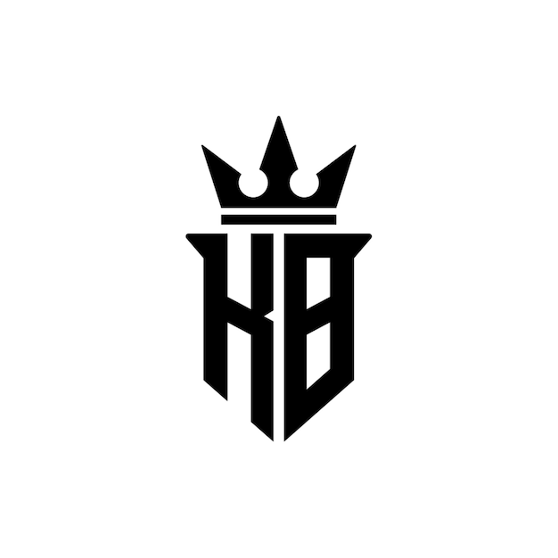 KB monograma logotipo diseño carta texto nombre símbolo monocromo logotipo alfabeto carácter simple logotipo
