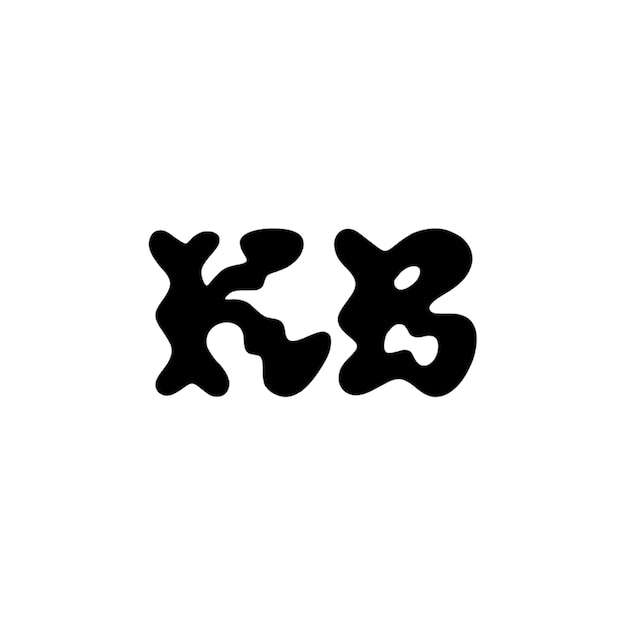 KB monograma logotipo diseño carta texto nombre símbolo monocromo logotipo alfabeto carácter simple logotipo