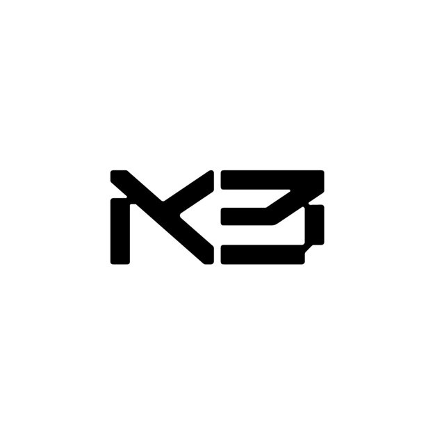 KB monograma logotipo diseño carta texto nombre símbolo monocromo logotipo alfabeto carácter simple logotipo