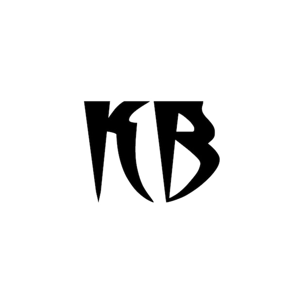 KB monograma logotipo diseño carta texto nombre símbolo monocromo logotipo alfabeto carácter simple logotipo