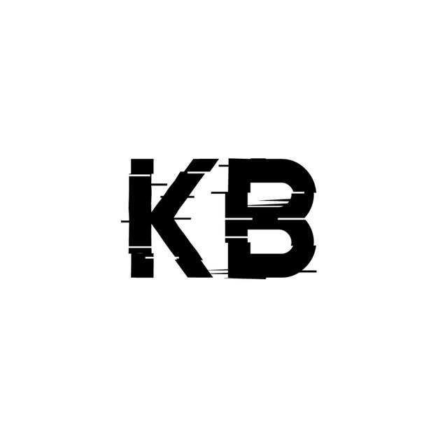 KB monograma logotipo diseño carta texto nombre símbolo monocromo logotipo alfabeto carácter simple logotipo