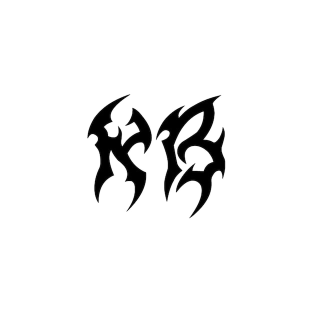 KB monograma logotipo diseño carta texto nombre símbolo monocromo logotipo alfabeto carácter simple logotipo