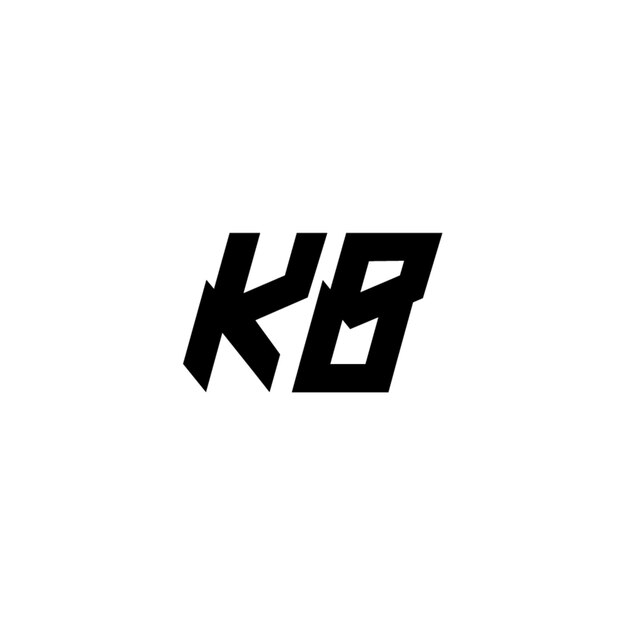 KB monograma logotipo diseño carta texto nombre símbolo monocromo logotipo alfabeto carácter simple logotipo