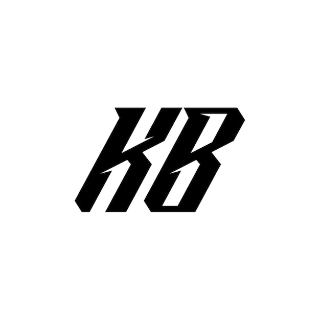 KB monograma logotipo diseño carta texto nombre símbolo monocromo logotipo alfabeto carácter simple logotipo