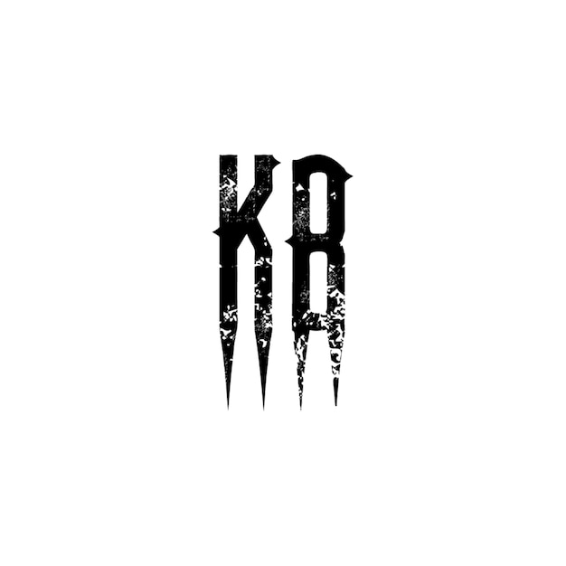 KB monograma logotipo diseño carta texto nombre símbolo monocromo logotipo alfabeto carácter simple logotipo