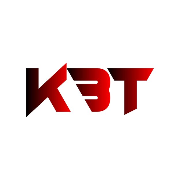 KBT Creative Abstract, letra inicial, monograma, símbolo de negocio moderno, icono, diseño de logotipo vectorial.