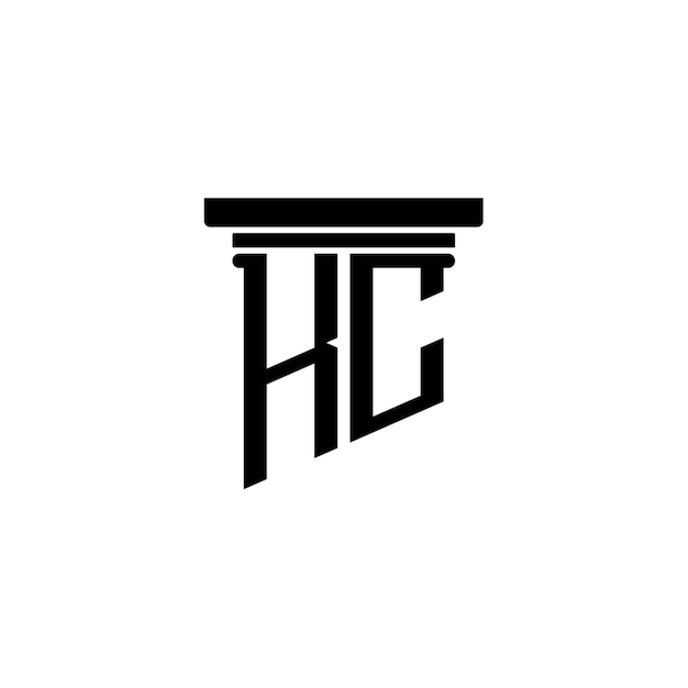 KC monograma logotipo diseño carta texto nombre símbolo monocromo logotipo alfabeto carácter simple logotipo