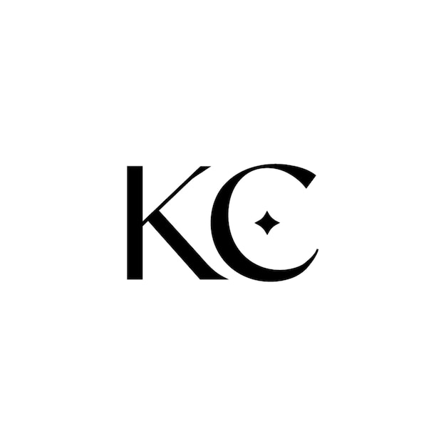KC monograma logotipo diseño carta texto nombre símbolo monocromo logotipo alfabeto carácter simple logotipo