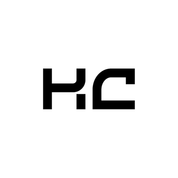 KC monograma logotipo diseño carta texto nombre símbolo monocromo logotipo alfabeto carácter simple logotipo