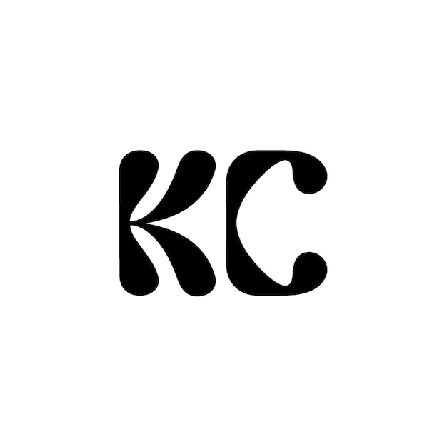 KC monograma logotipo diseño carta texto nombre símbolo monocromo logotipo alfabeto carácter simple logotipo