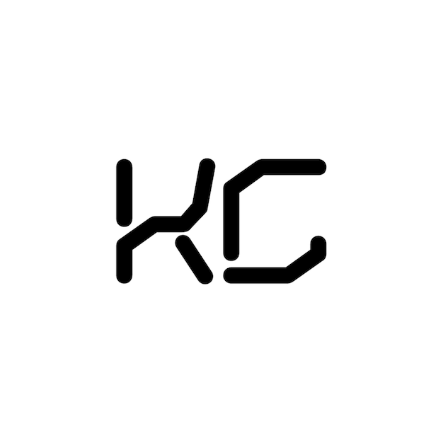 KC monograma logotipo diseño carta texto nombre símbolo monocromo logotipo alfabeto carácter simple logotipo