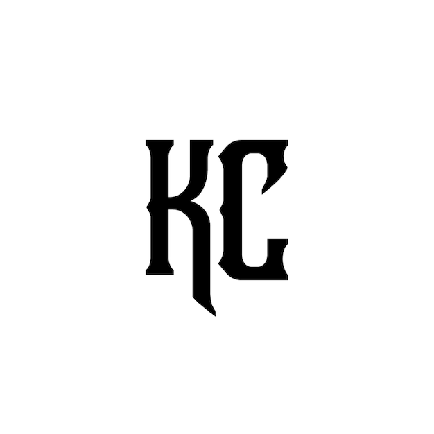 KC monograma logotipo diseño carta texto nombre símbolo monocromo logotipo alfabeto carácter simple logotipo