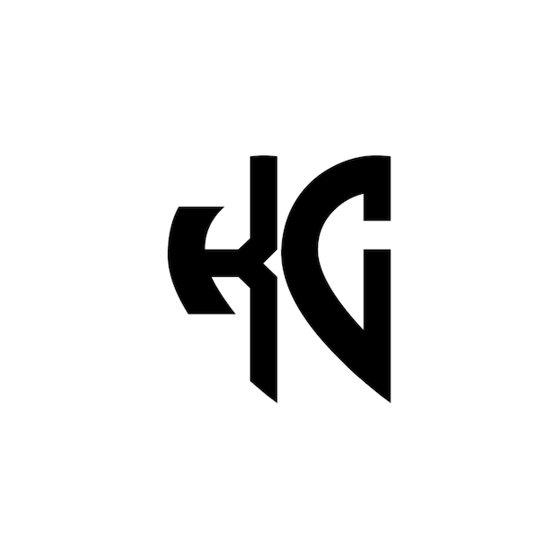 KC monograma logotipo diseño carta texto nombre símbolo monocromo logotipo alfabeto carácter simple logotipo