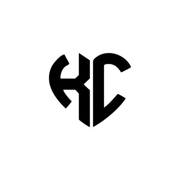 KC monograma logotipo diseño carta texto nombre símbolo monocromo logotipo alfabeto carácter simple logotipo