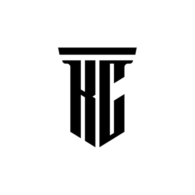 KC monograma logotipo diseño carta texto nombre símbolo monocromo logotipo alfabeto carácter simple logotipo