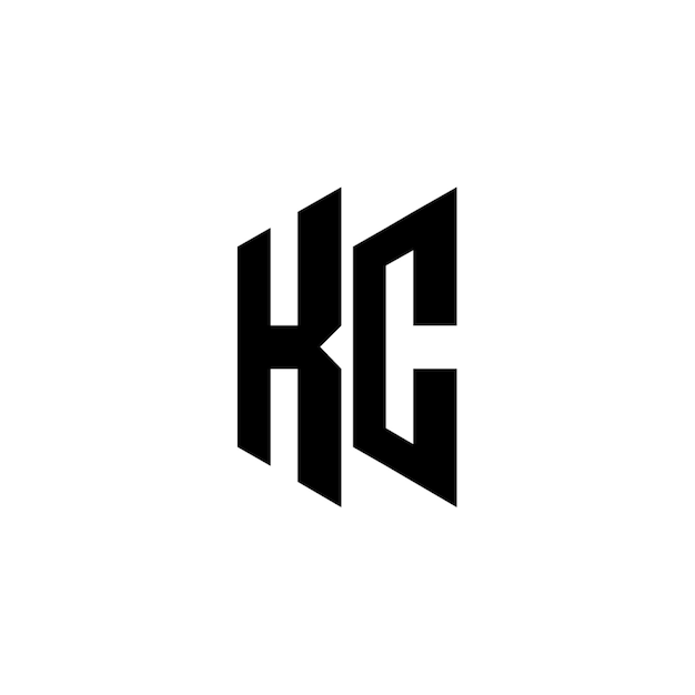 KC monograma logotipo diseño carta texto nombre símbolo monocromo logotipo alfabeto carácter simple logotipo