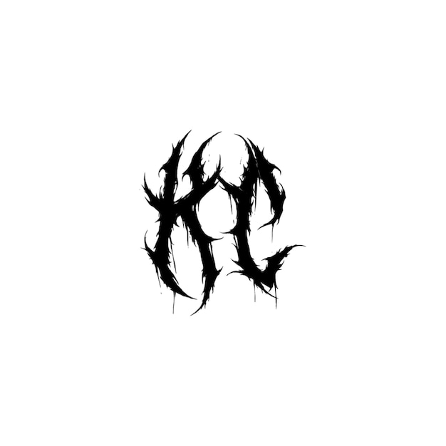 KC monograma logotipo diseño carta texto nombre símbolo monocromo logotipo alfabeto carácter simple logotipo