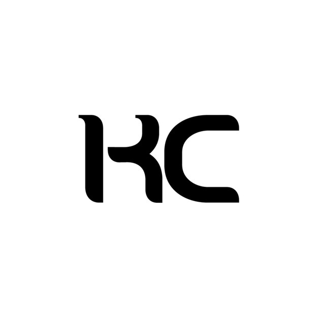 KC monograma logotipo diseño carta texto nombre símbolo monocromo logotipo alfabeto carácter simple logotipo