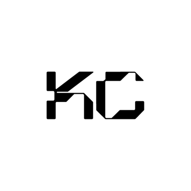 KC monograma logotipo diseño carta texto nombre símbolo monocromo logotipo alfabeto carácter simple logotipo