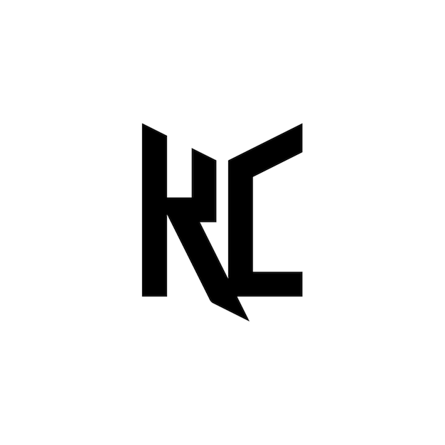 KC monograma logotipo diseño carta texto nombre símbolo monocromo logotipo alfabeto carácter simple logotipo